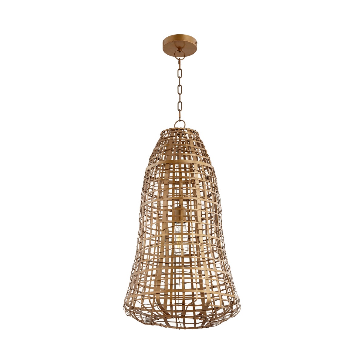 Grid Beacon Pendant | Antique Brass