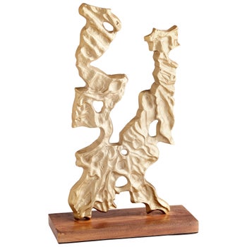 Ornate Abstraction Sculpture | Gold