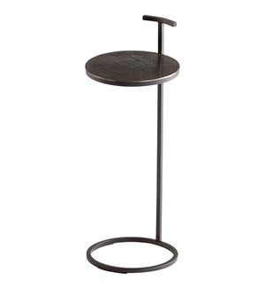 Audrey Side Table | Antique Brass And Black