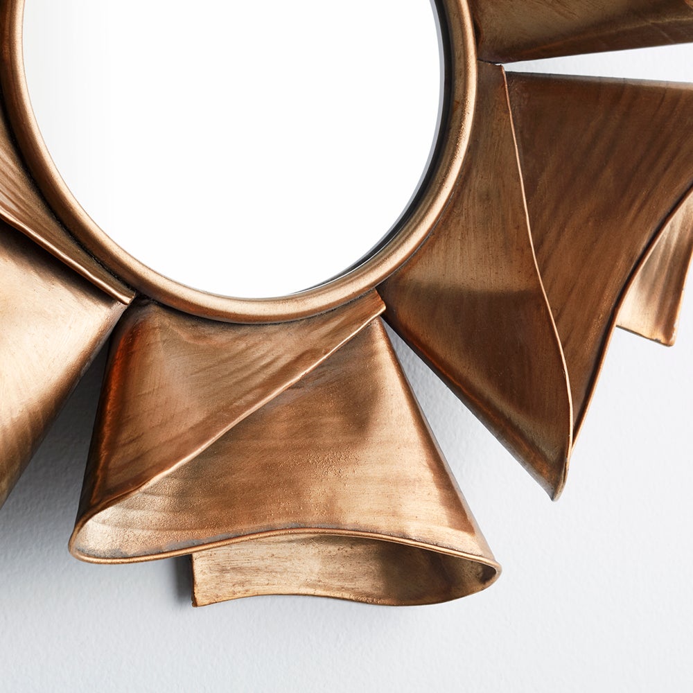 Bold Folds Mirror | Brass