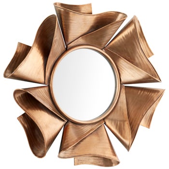 Bold Folds Mirror | Brass