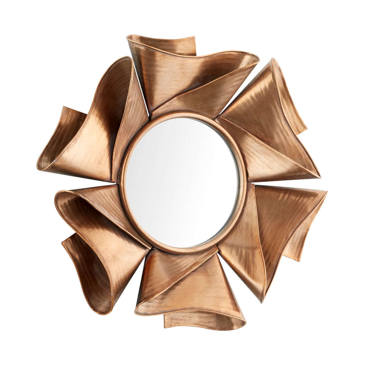 Bold Folds Mirror | Brass