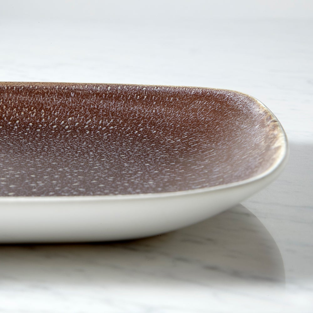 Brushed Earth Tray | Olive Glaze - Medium