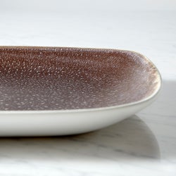 Brushed Earth Tray | Olive Glaze - Medium