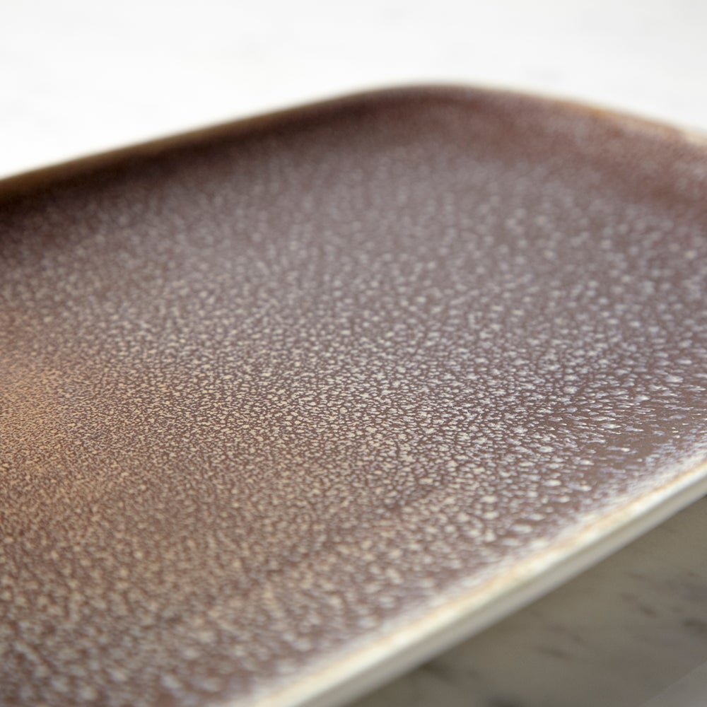 Brushed Earth Tray | Olive Glaze - Medium