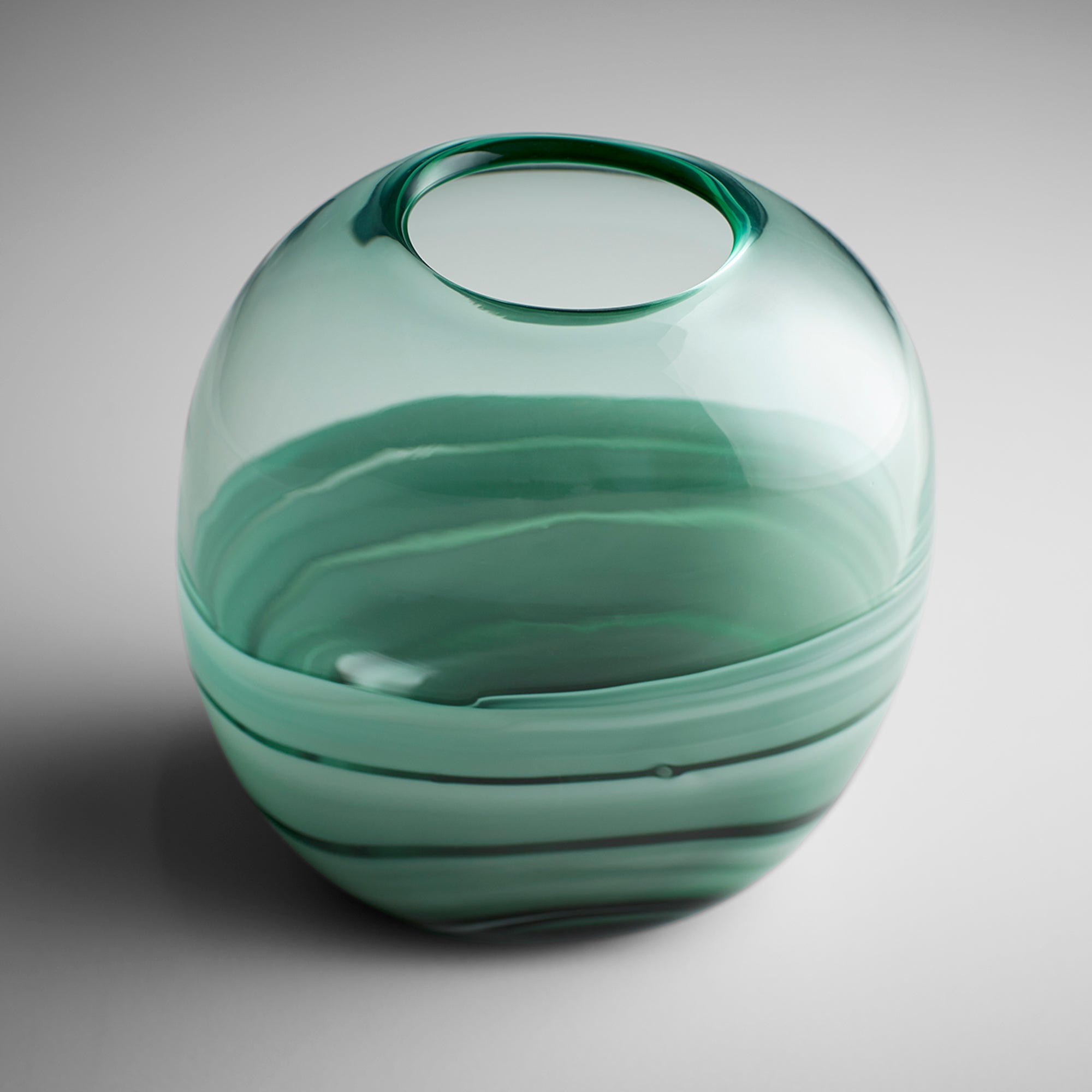 Torrent Vase | Green - Squat - vases | cyan.design