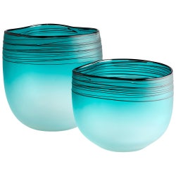 Kapalua Vase | Blue And White - Medium