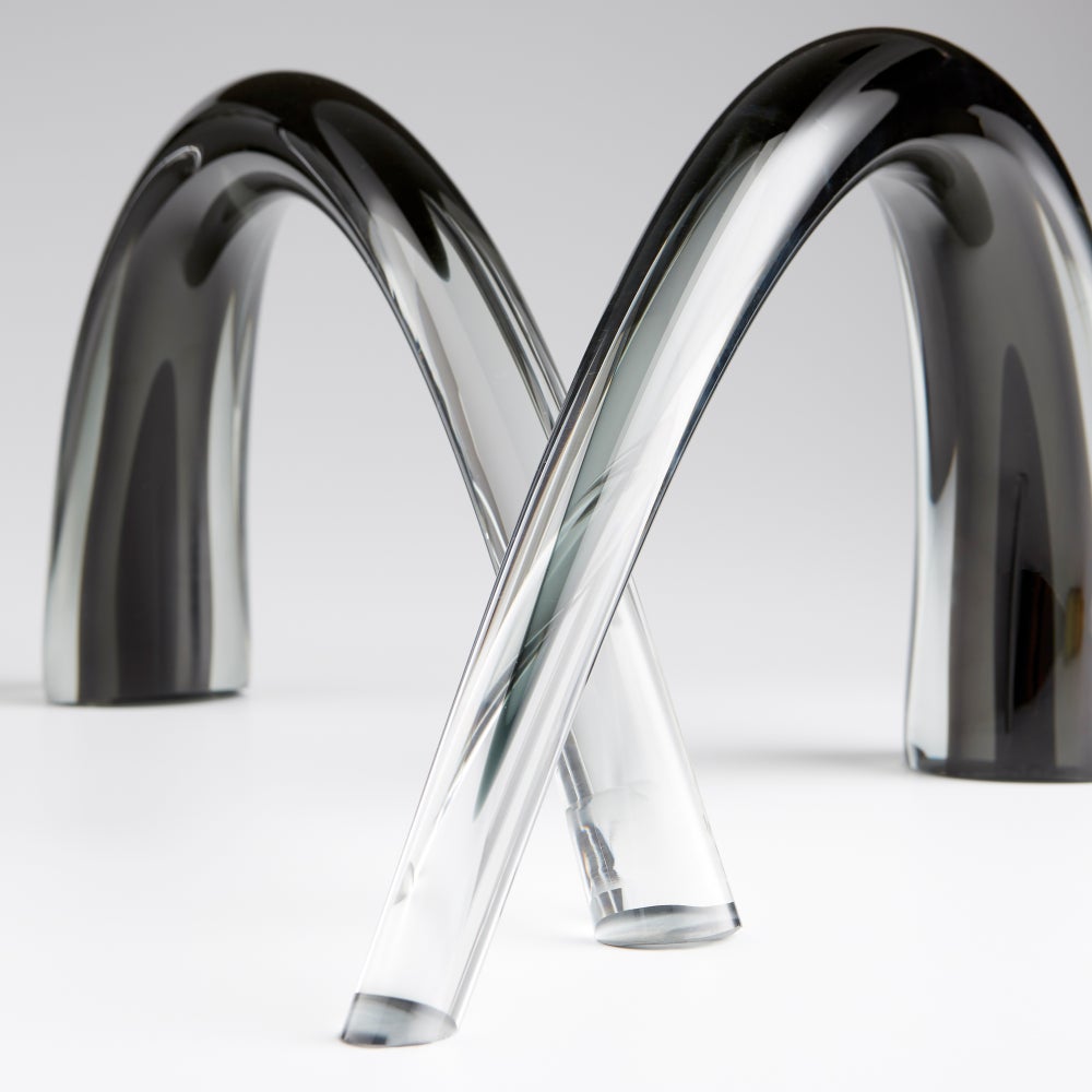 Vault Sculpture | Grey And Clear - Medium