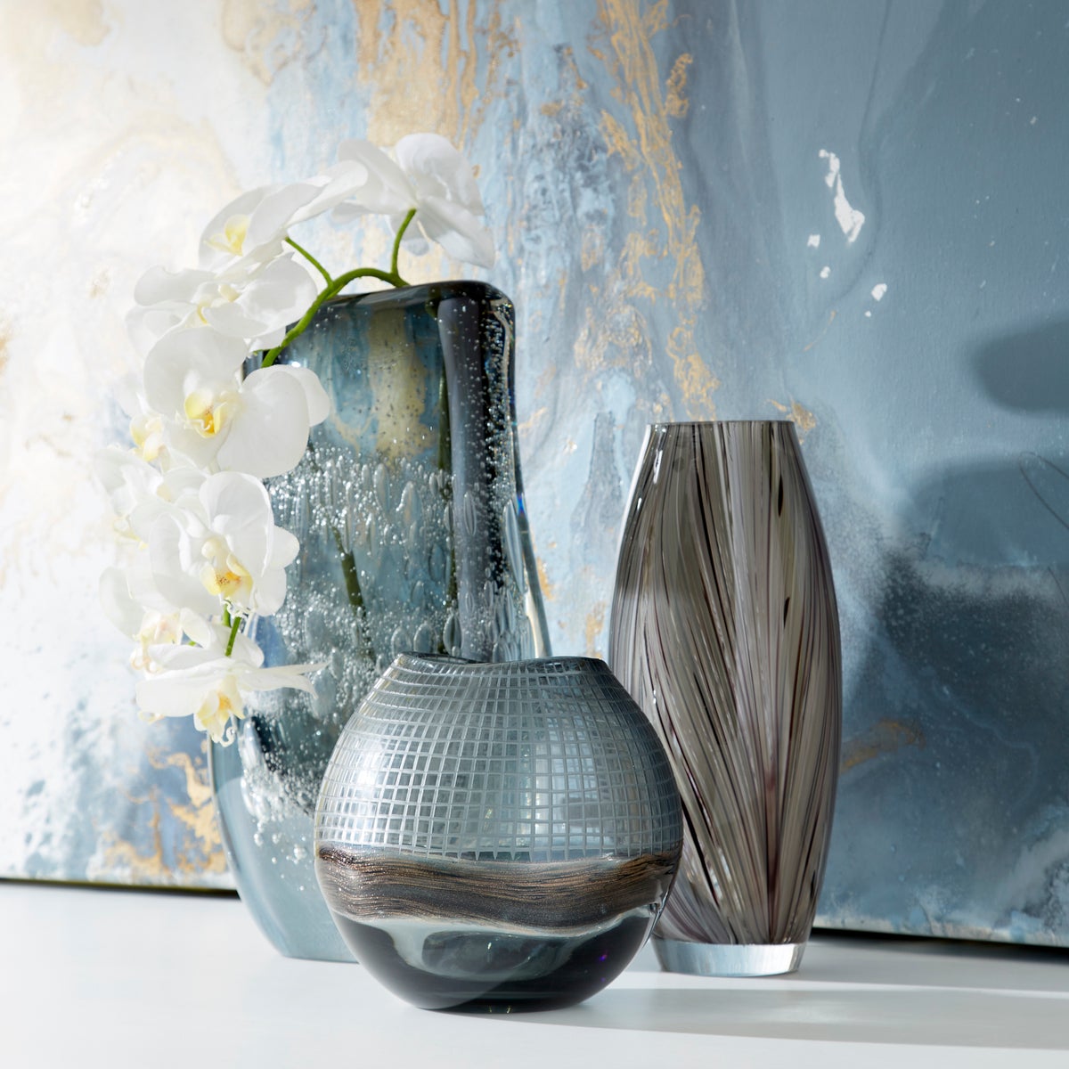 Viceroy Vase | Grey And Clear