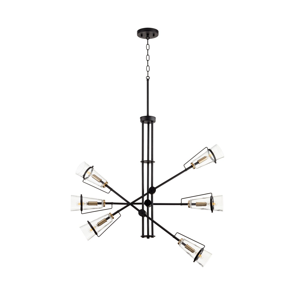 Lyra Pendant | Noir & Aged Brass