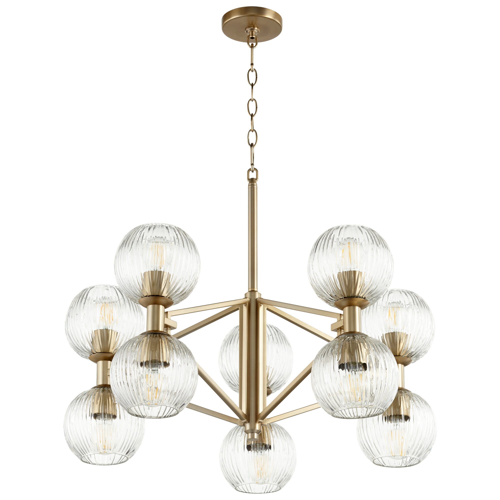 Helios Chandelier - | Aged Brass - Small - chandelier and pendants