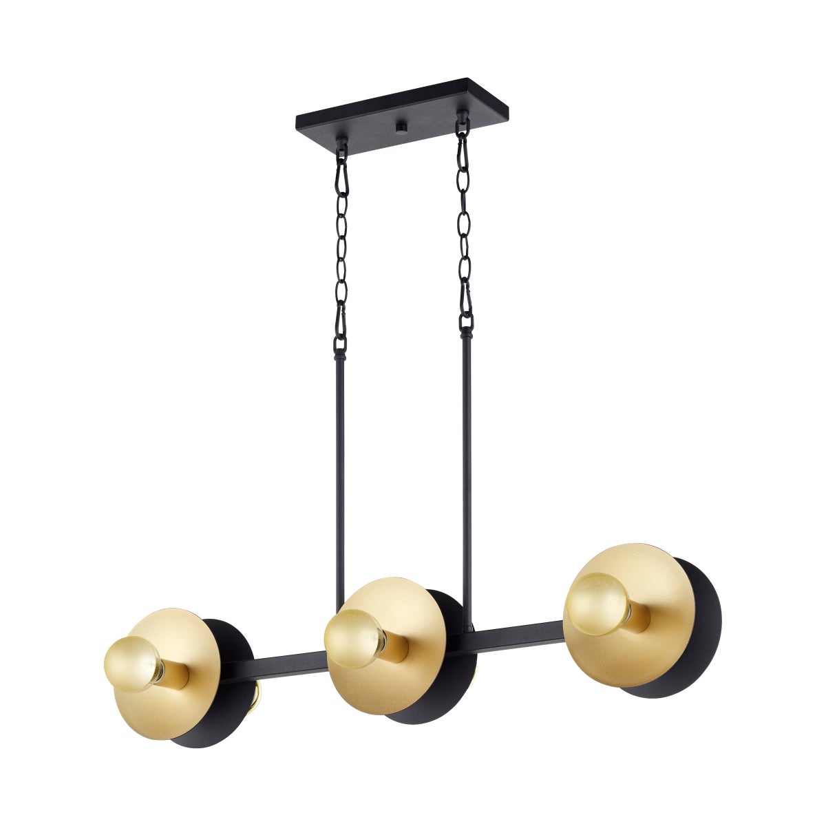 Artemis Chandelier | Noir And Gold Leaf - Small