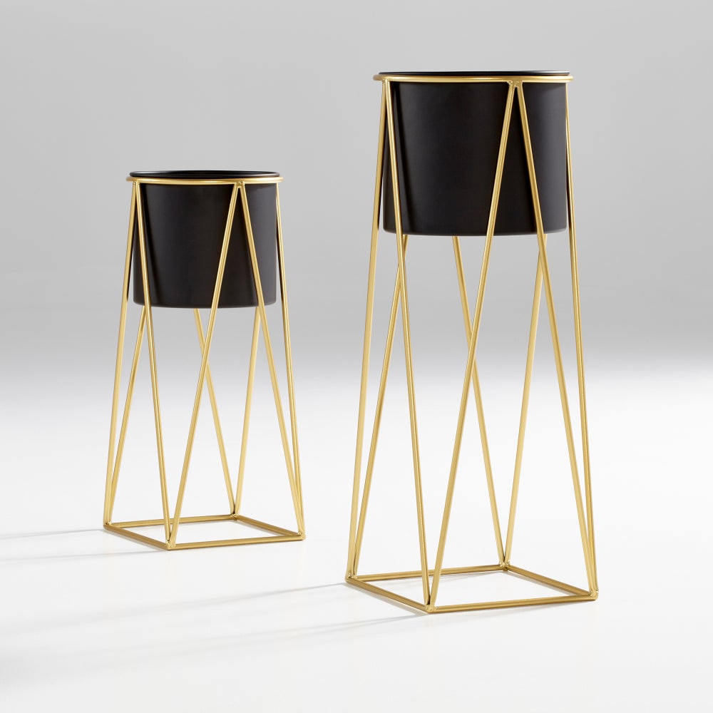 Foundry Planters | Gold And Black