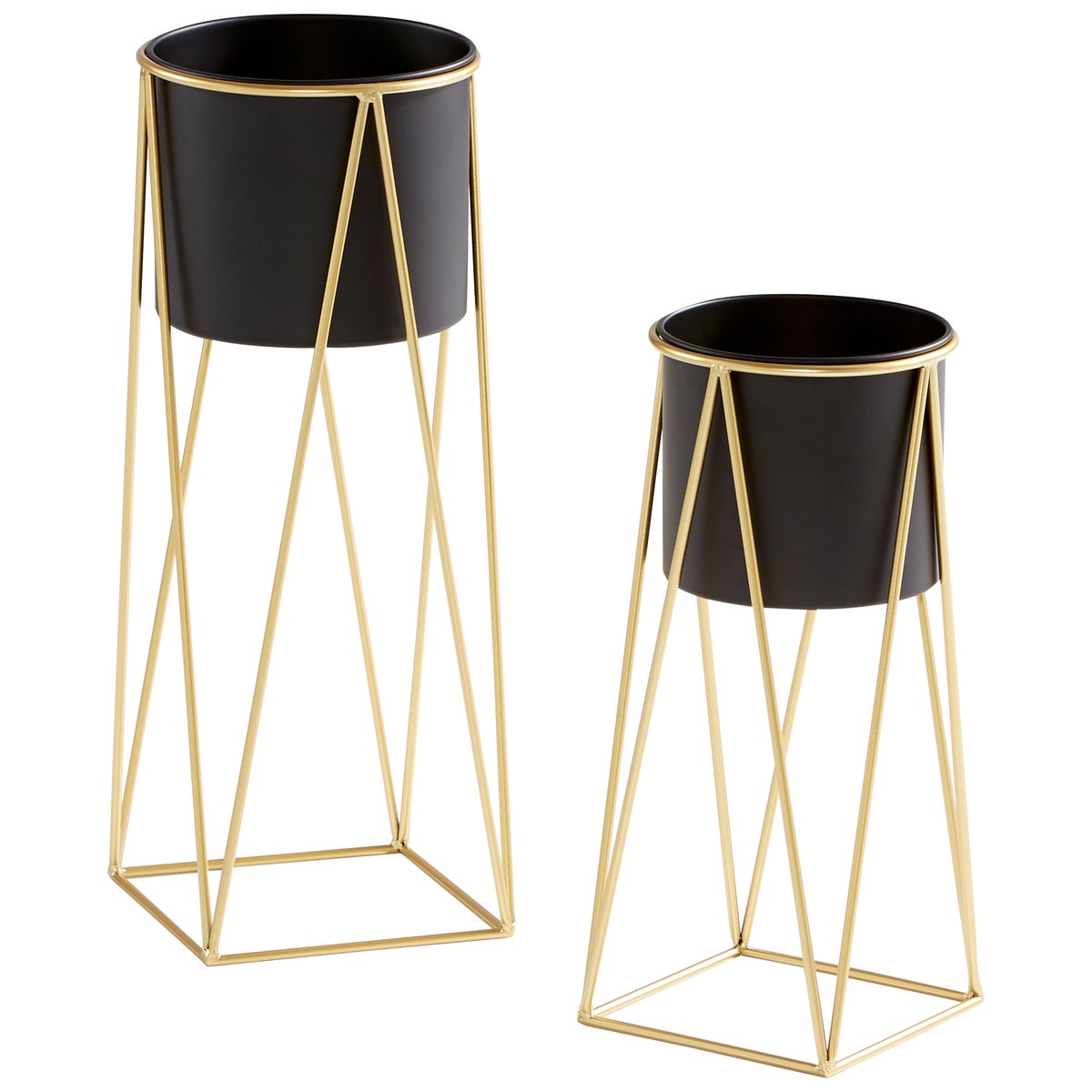 Foundry Planters | Gold And Black