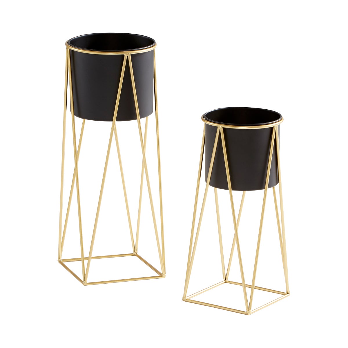 Foundry Planters | Gold And Black