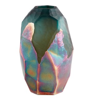 Roca Verde Vase | Green And Gold - Small