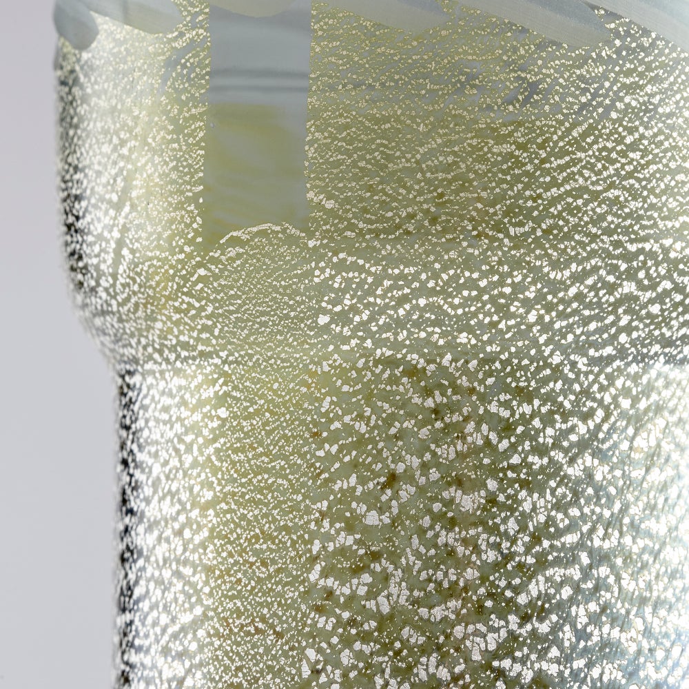 Canyonland Vase | Clear And Guilded Silver - Short