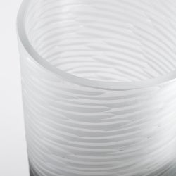 Canyonland Vase | Clear And Guilded Silver - Tall