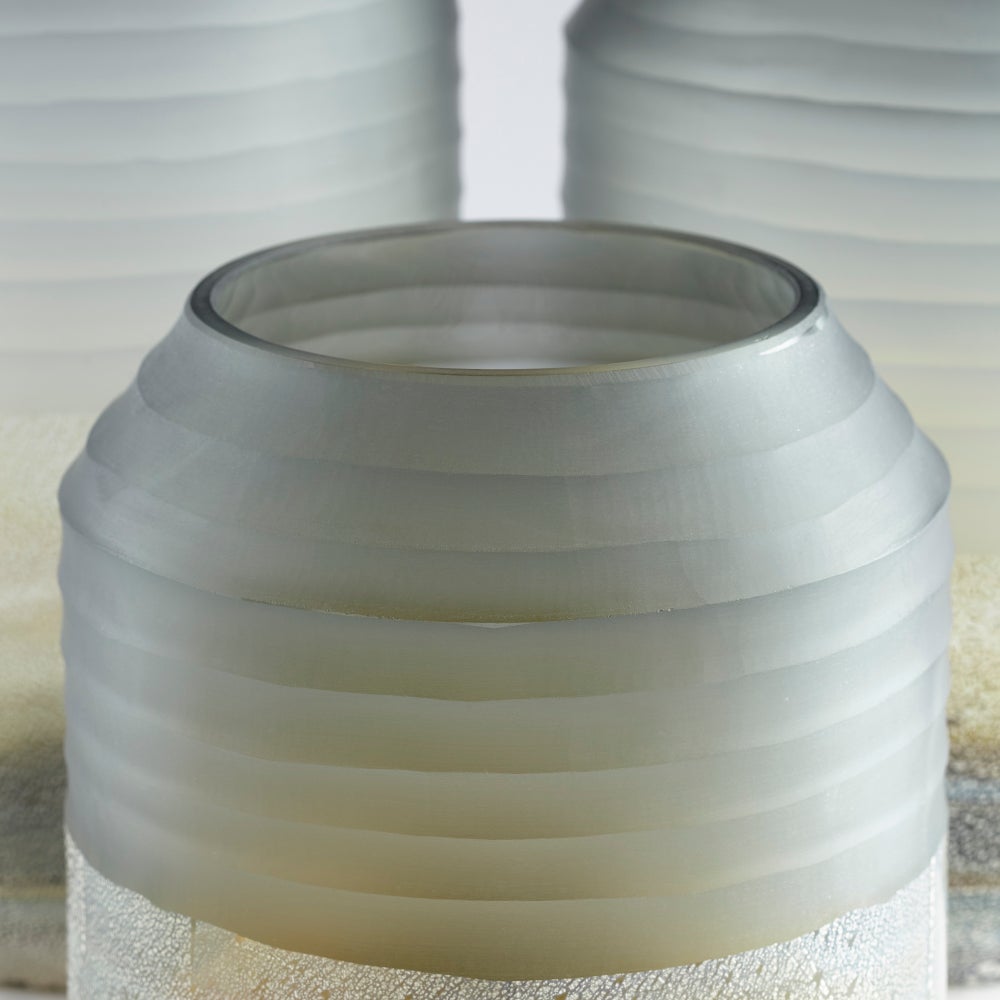 Alchemy Vase | Grey And Guilded Silver - Small