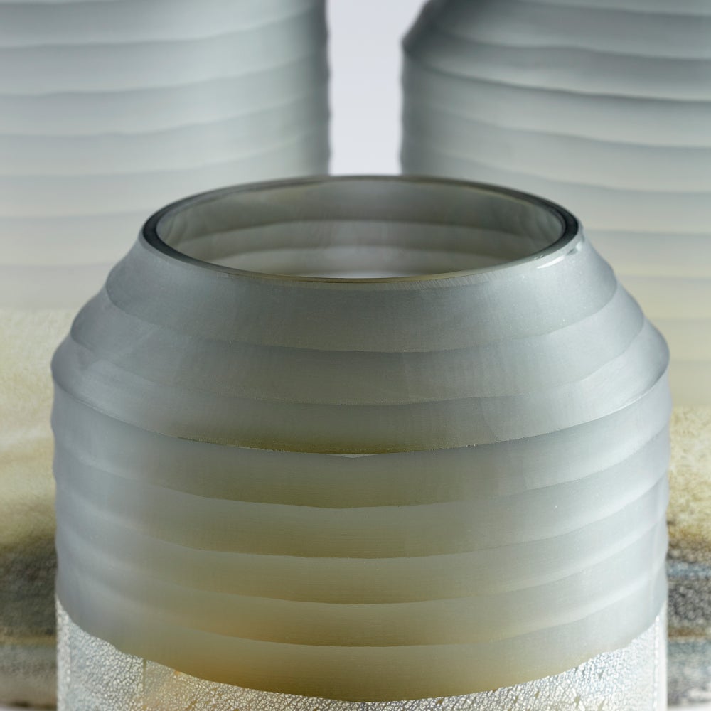 Alchemy Vase | Grey And Guilded Silver - Small
