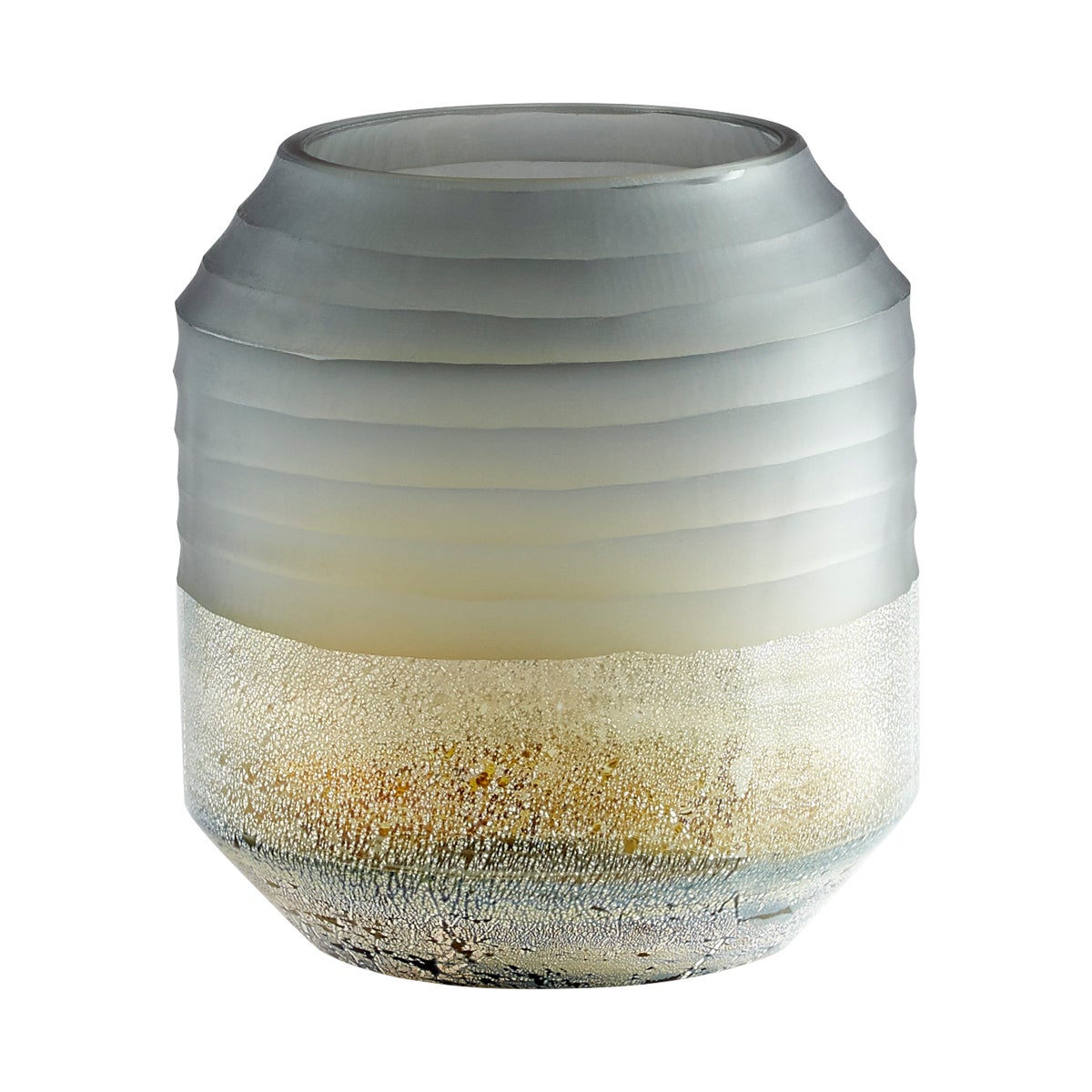 Alchemy Vase | Grey And Guilded Silver - Small