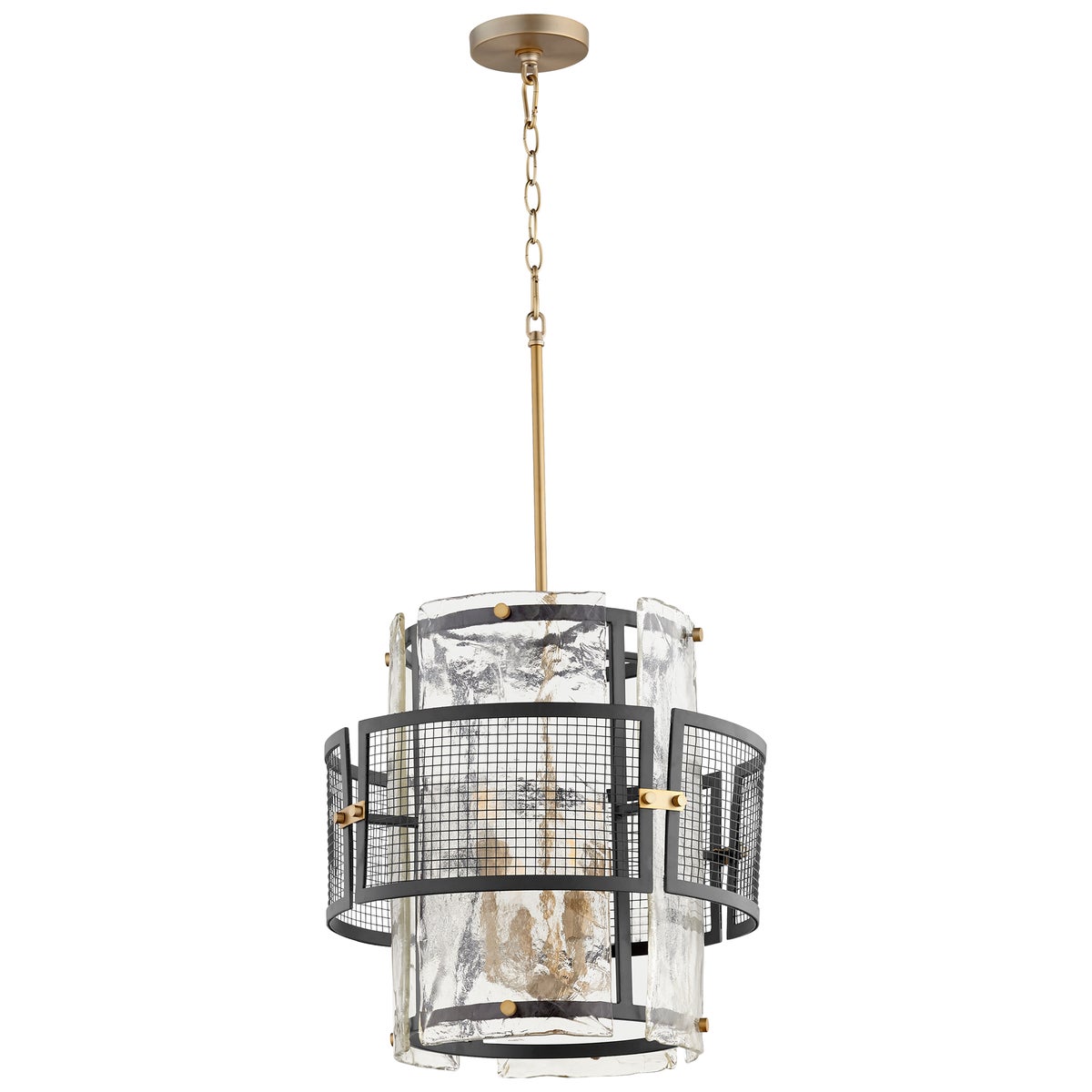 Panorama Chandelier | Noir & Aged Brass - Small