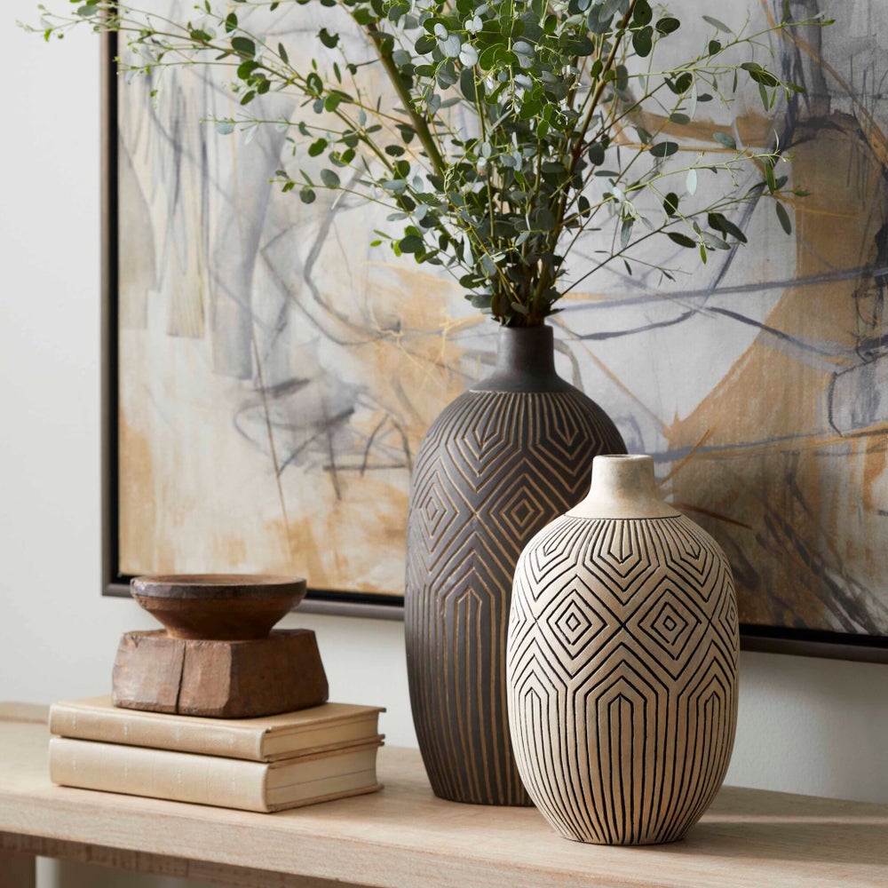 Dark Labyrinth Vase | Grey - Large