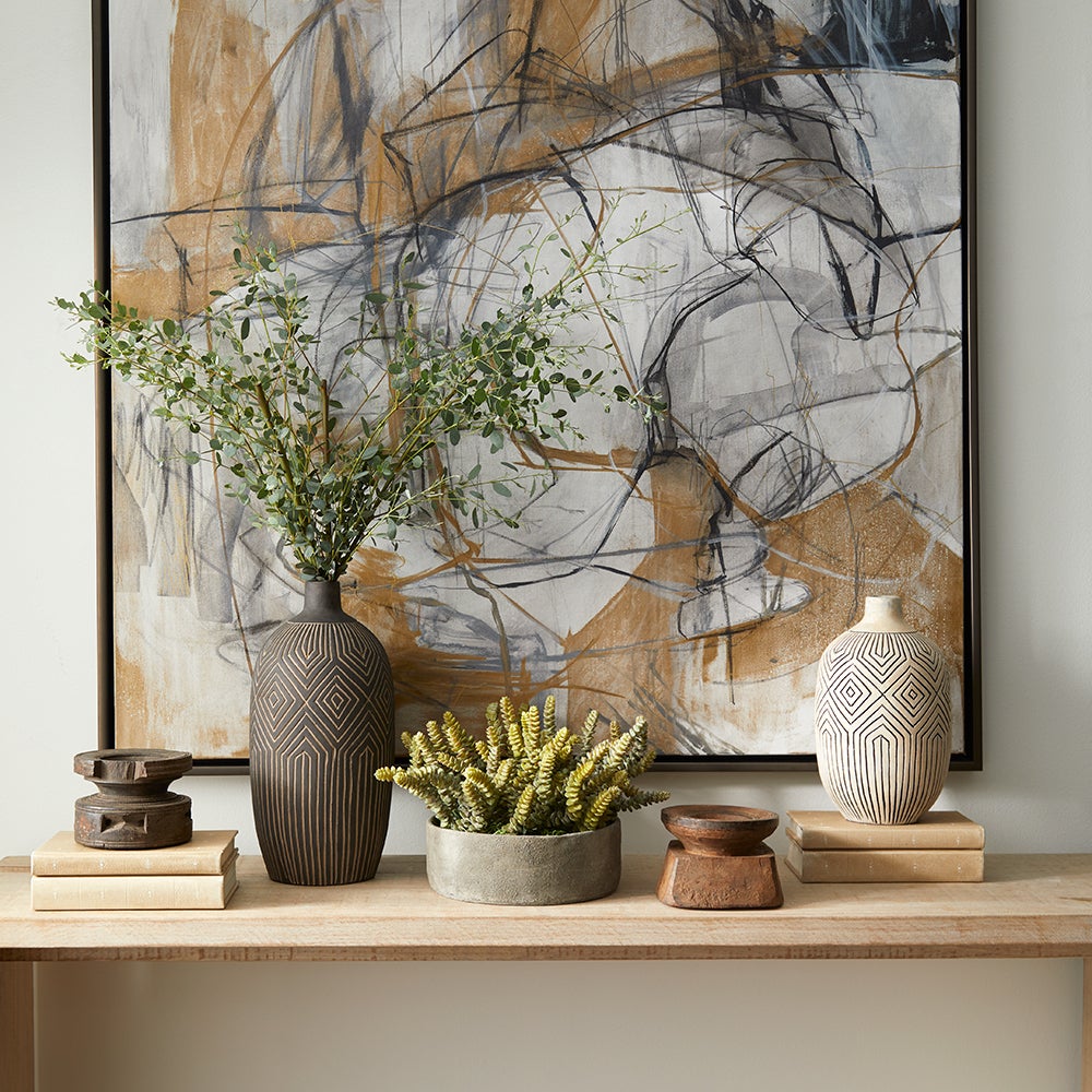 Dark Labyrinth Vase | Grey - Large