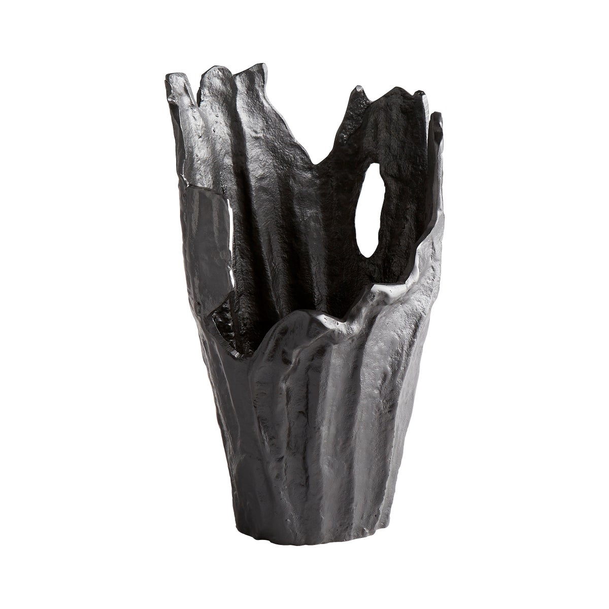 Pyroclastic Monochrome Vase - | Black - Small