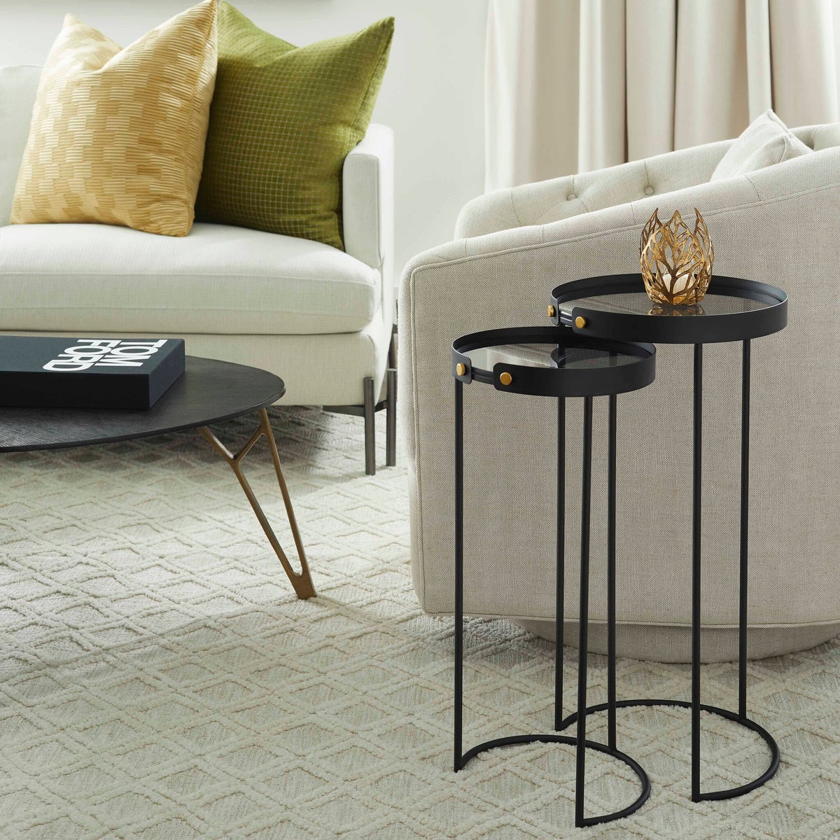 Tall Bow Tie Tables | Graphite