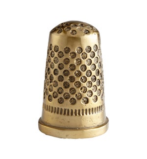 Sewing Thimble Token | Aged Brass