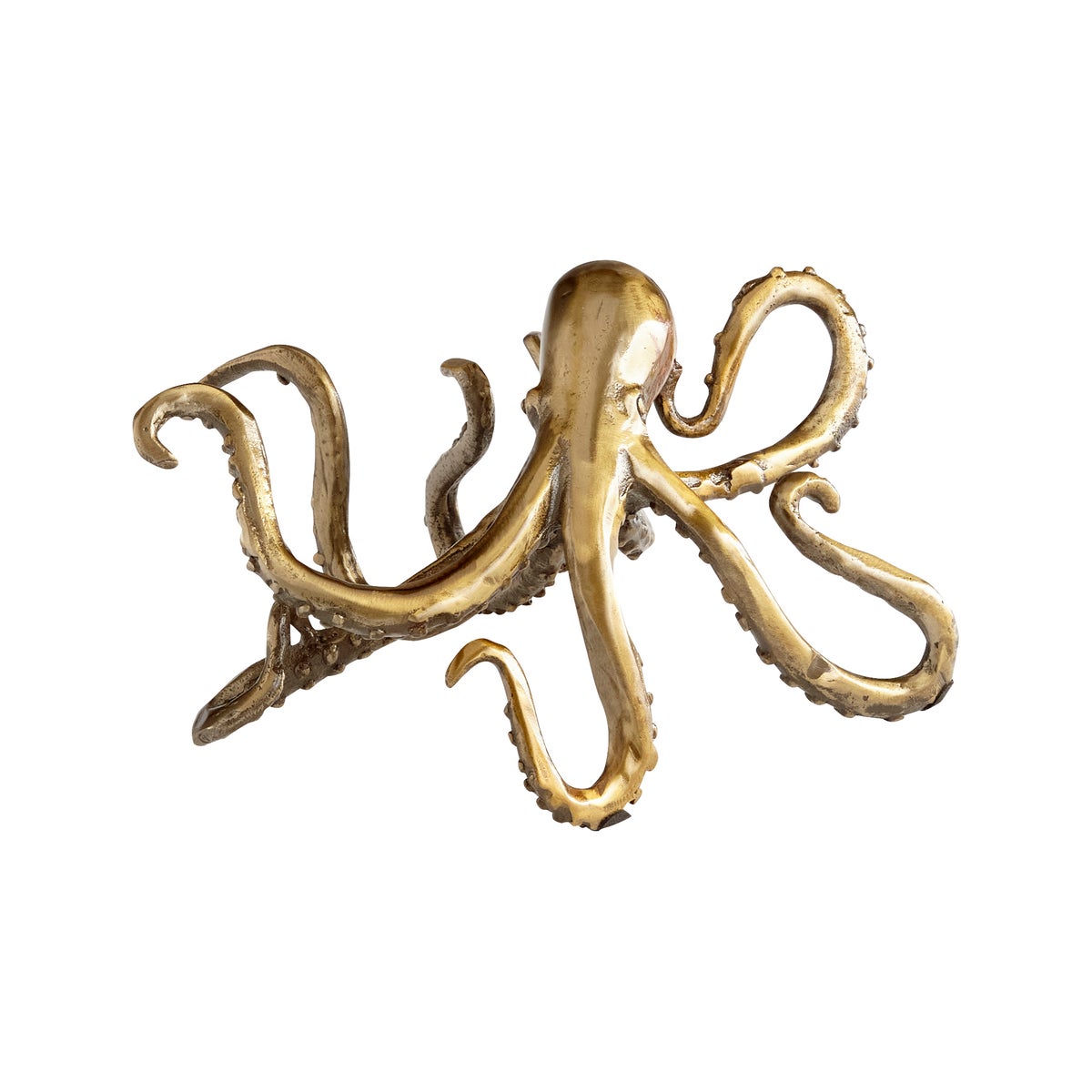 Octopus Shelf Decor | Aged Brass
