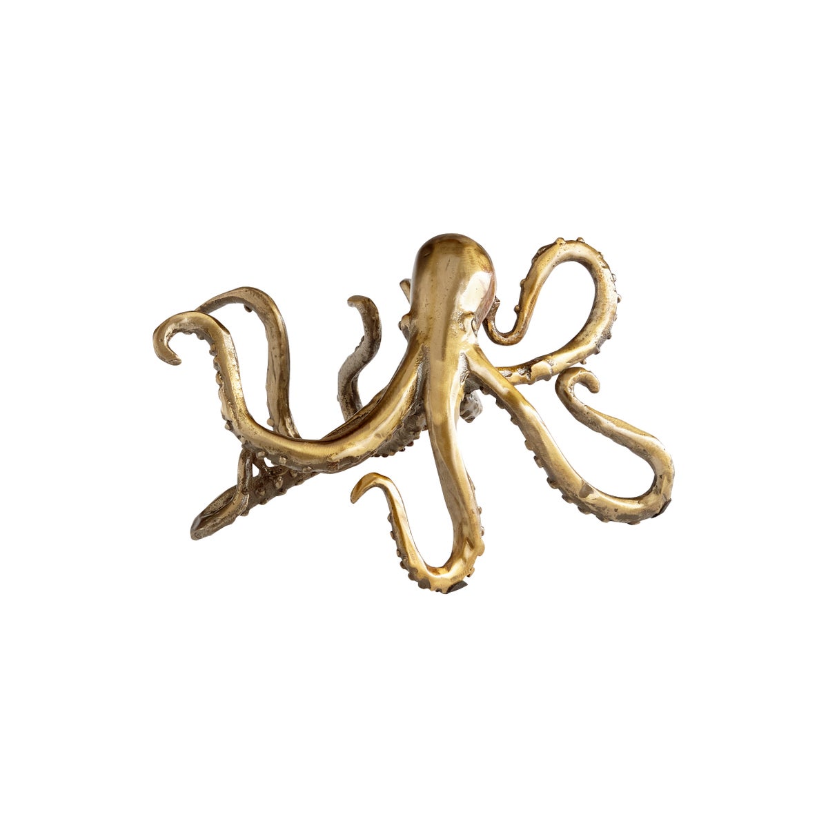 Octopus Shelf Decor | Aged Brass