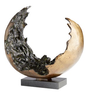 Concentric Chaos Sculpture | Gold And Black