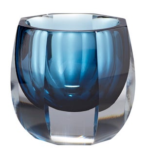 Azure Oppulence Vase | Blue & Clear - Small