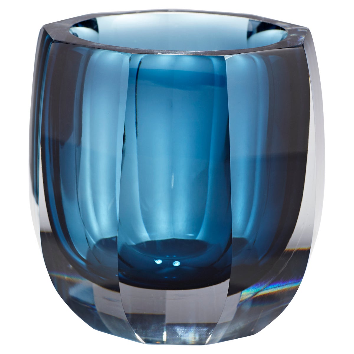 Azure Oppulence Vase | Blue & Clear - Large