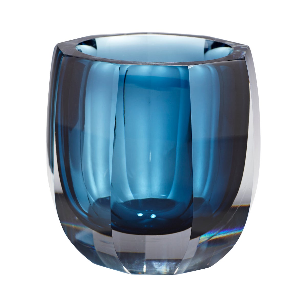 Azure Oppulence Vase | Blue & Clear - Large