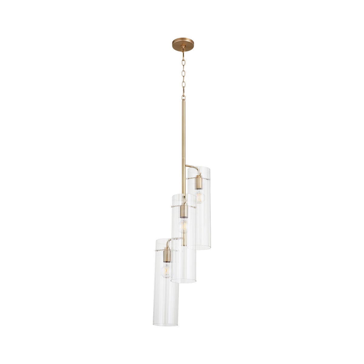 Trident Pendant | Aged Brass
