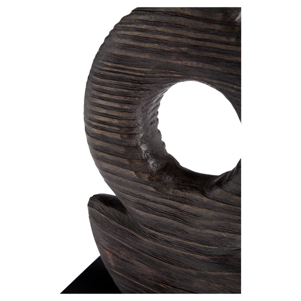 Dark Oval Sculpture | Black