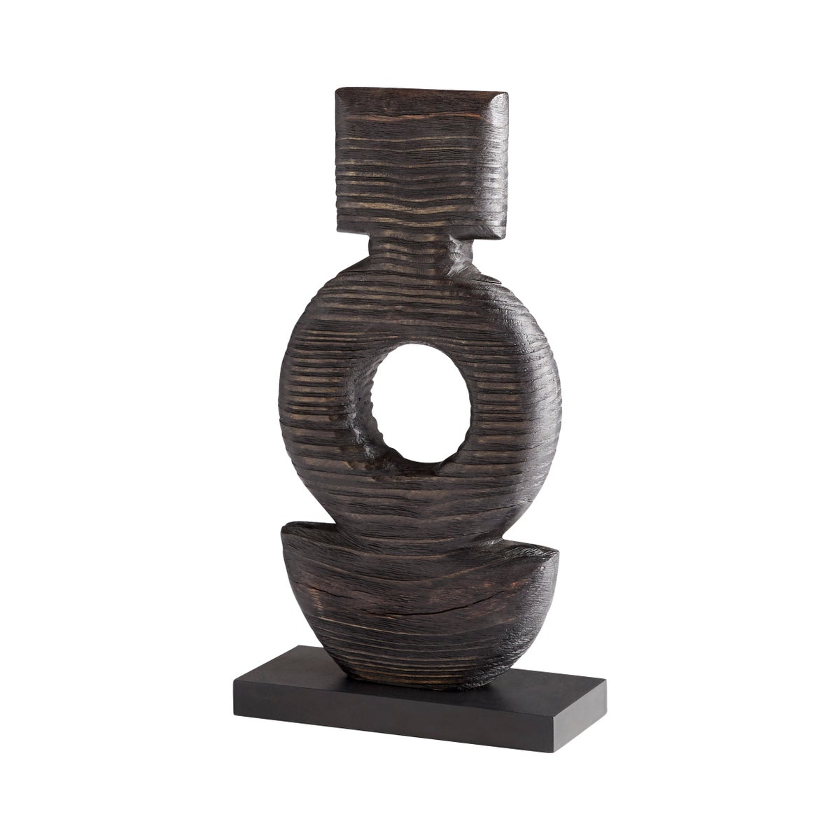Dark Oval Sculpture | Black