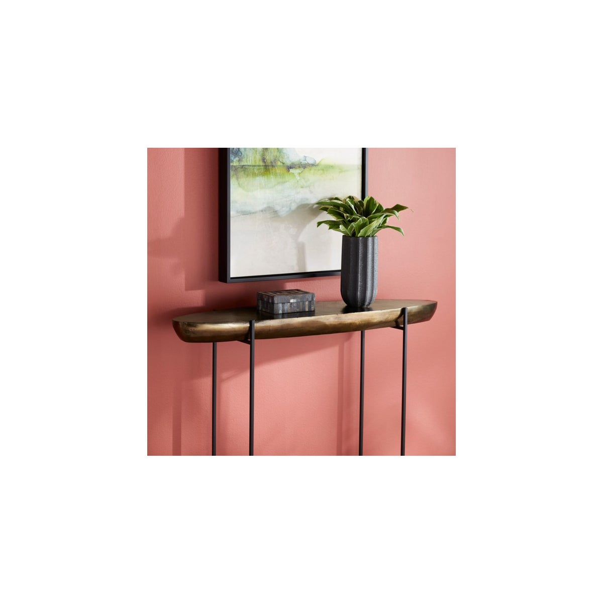 Pontoon Console Table | Aged Gold