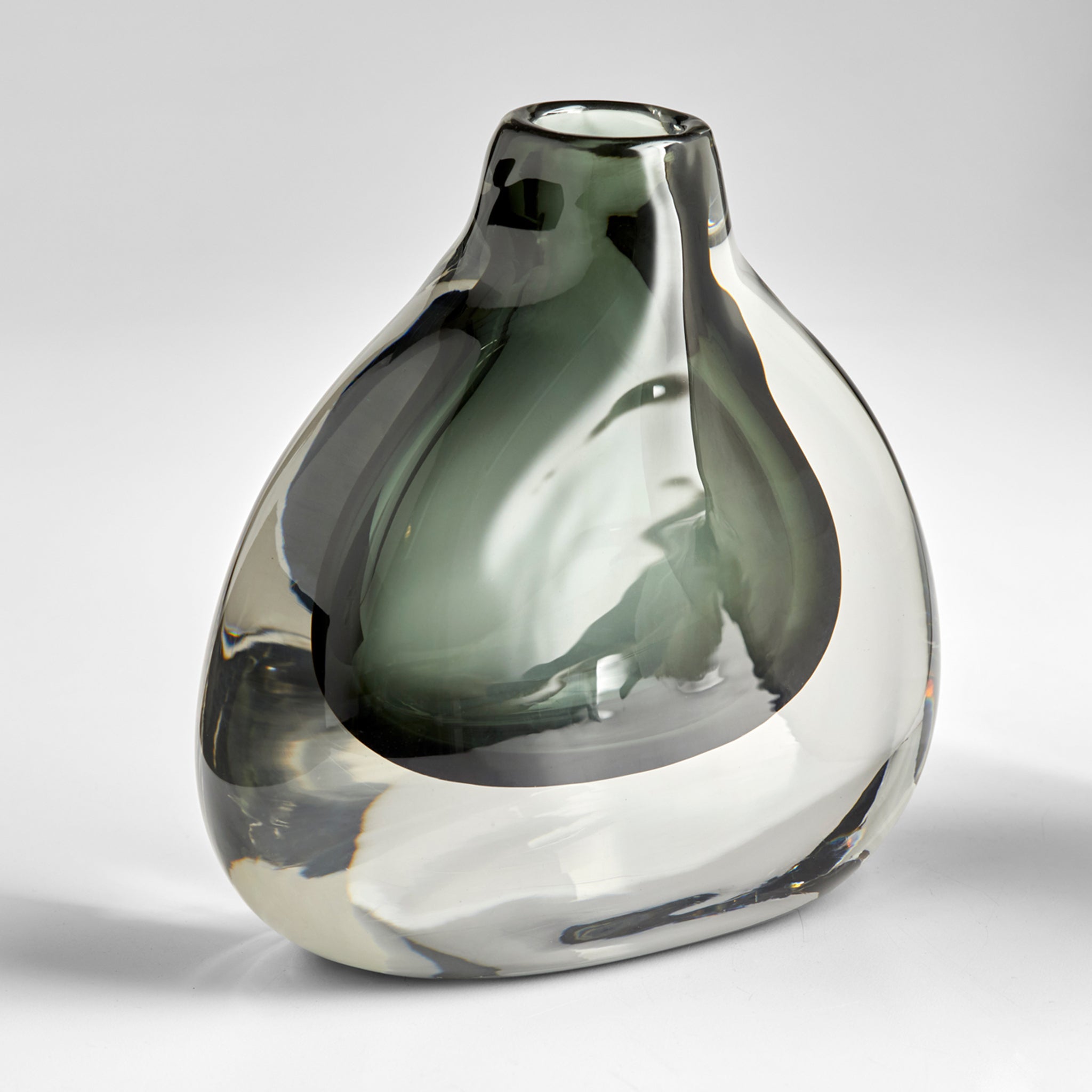 Moraea Vase | Grey/Clear - Small - vases | cyan.design