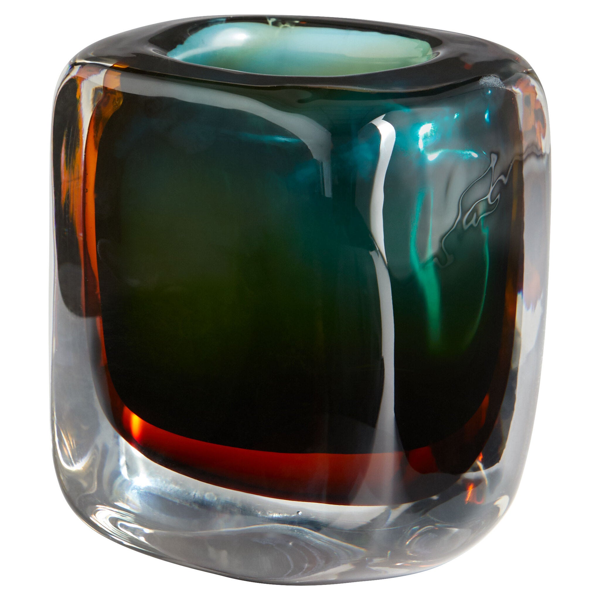 7327 Black Cyan Design Medium Midnight Vase 