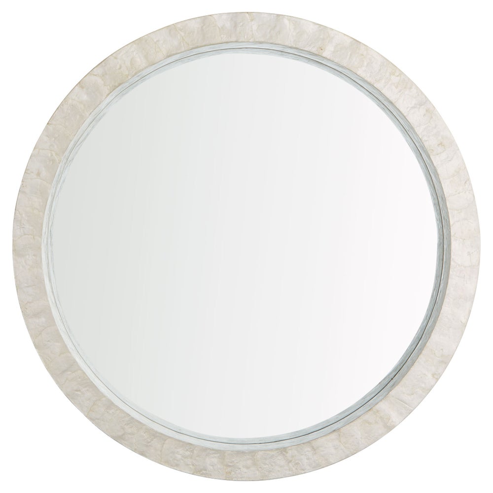Triton Round Mirror Designed by J. Kent Martin, White - Small - mirrors