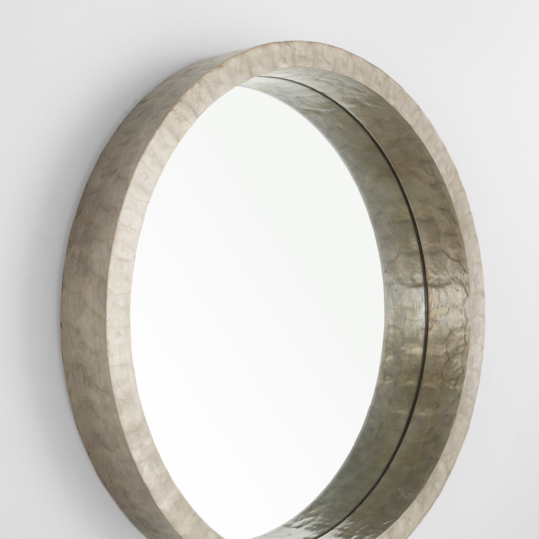 Triton Round Mirror Designed by J. Kent Martin | Taupe - Large 