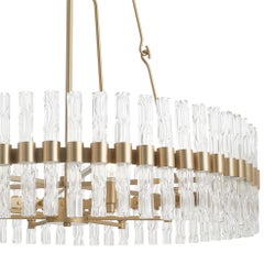 Nobel 12-Light Chandelier - Aged Brass - chandeliers