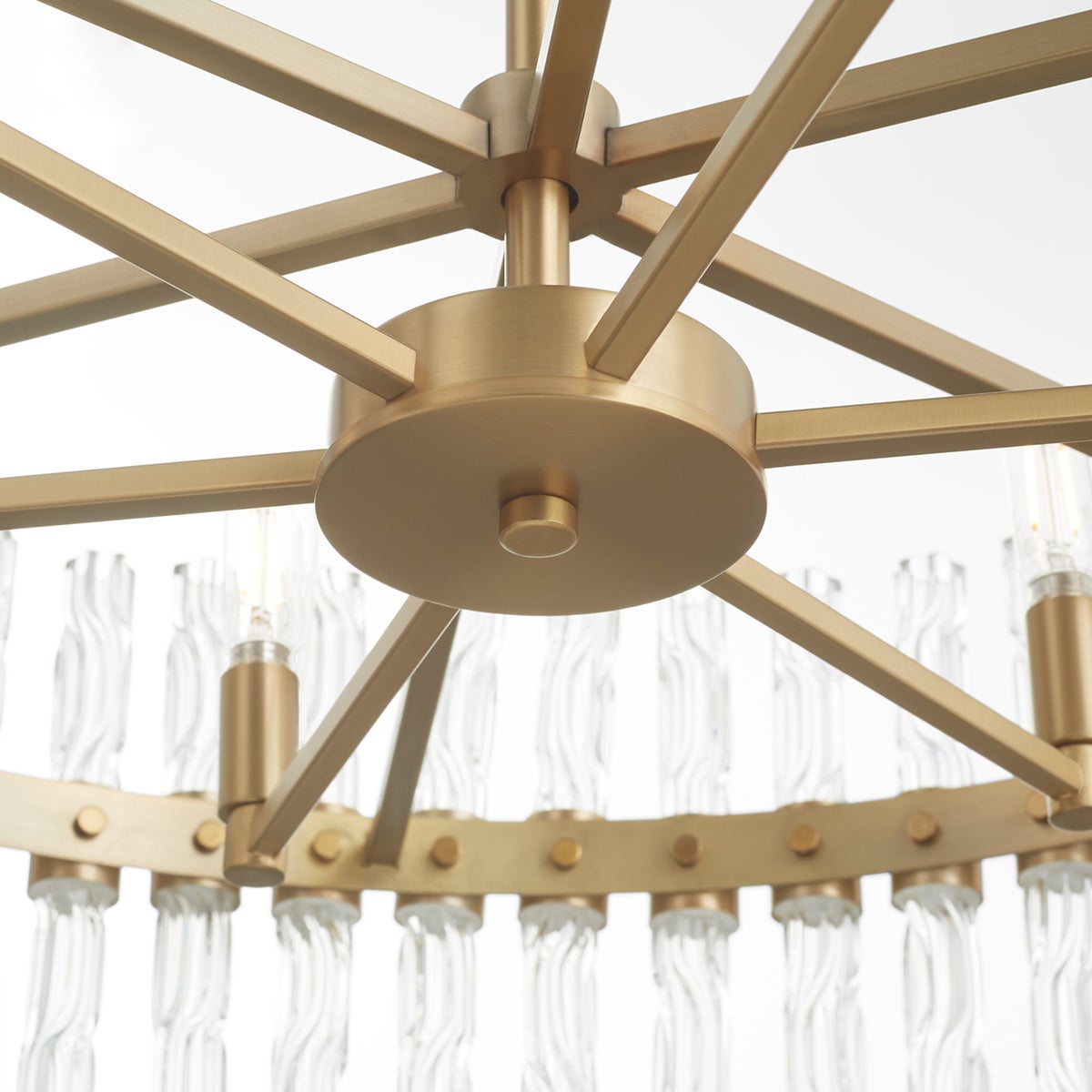 Nobel 6-Light Chandelier - Aged Brass - chandeliers