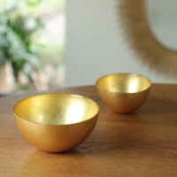 TWS CB2525 Crushed Glass Square Soup Bowls with Gold - The