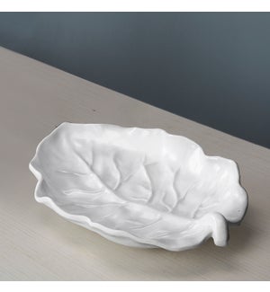 VIDA Lettuce Medium Leaf Platter (White)