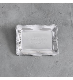 GIFTABLES Pearl Denisse Rectangular Engraved Tray "A little something with great love"